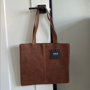 NWT! ABLE Leather Martha Tote in Whiskey